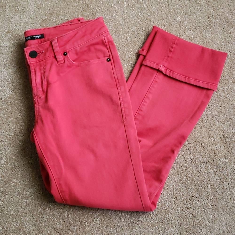 Dear John Cropped Straight Leg Jeans
